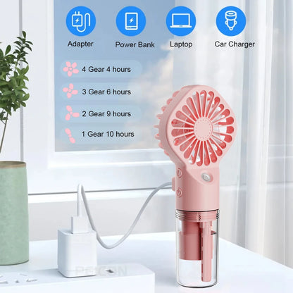 Portable Humidifier Fan Handheld Mist Fan Portable